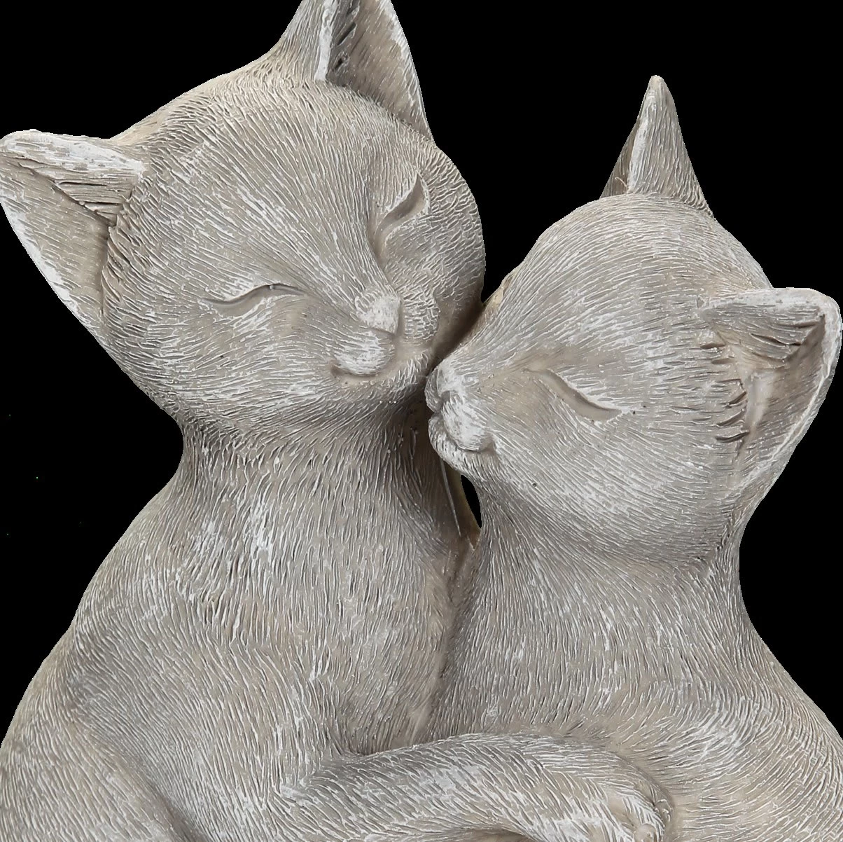 Katzenpärchen In Grau - (H) 15 Cm – Bild 3