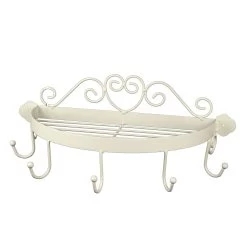 Regal Halbrund Mit Haken In Antikweiß