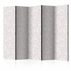 Paravent Colourless Leaves II [Room Dividers] In Schwarz,Beige