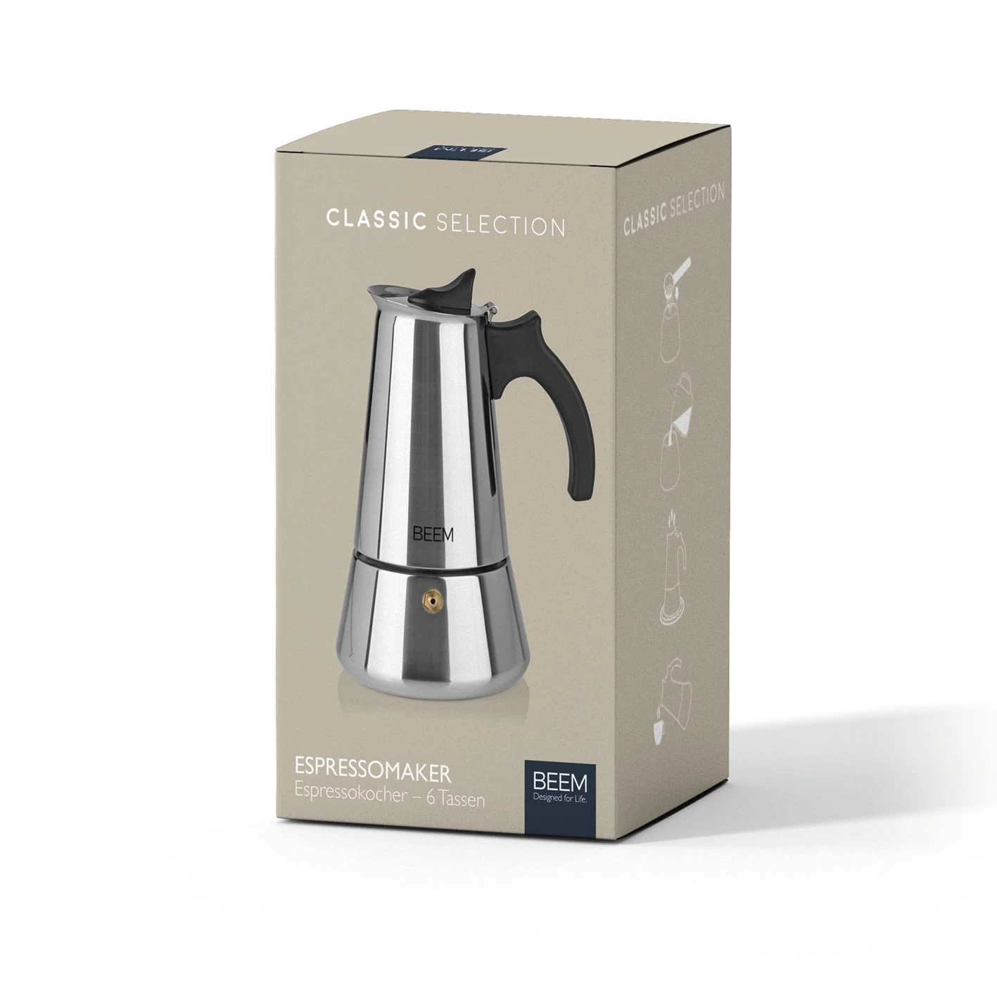 Espressokocher Espressomaschine Espressobereiter 6 Tassen Edelstahl Mokka – Bild 7