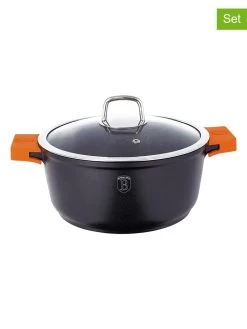 2tlg. Set: Kasserolle "Granit Diamond Line" In Schwarz - Ø 30 Cm