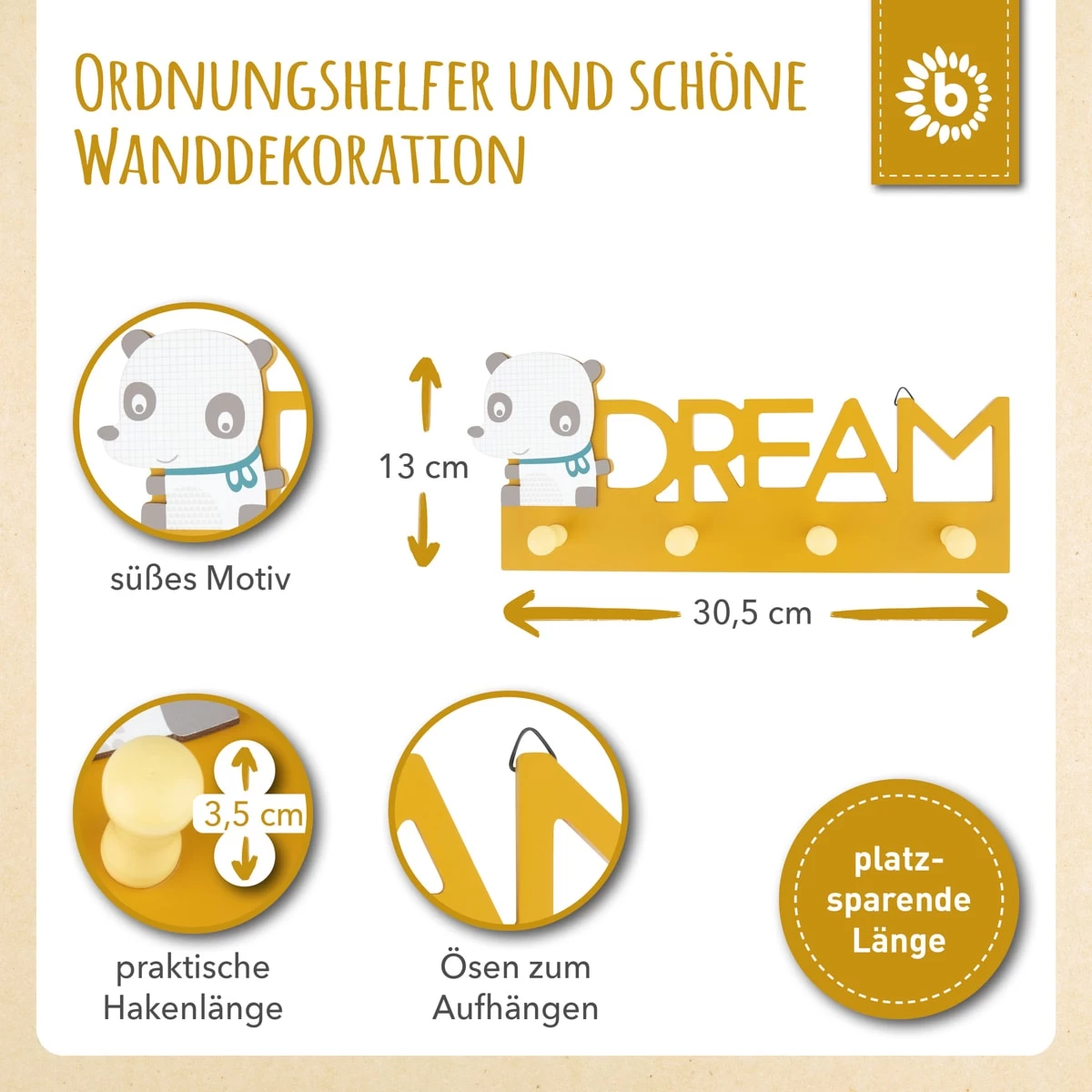 Garderobe Kinder Dream In Gelb – Bild 12