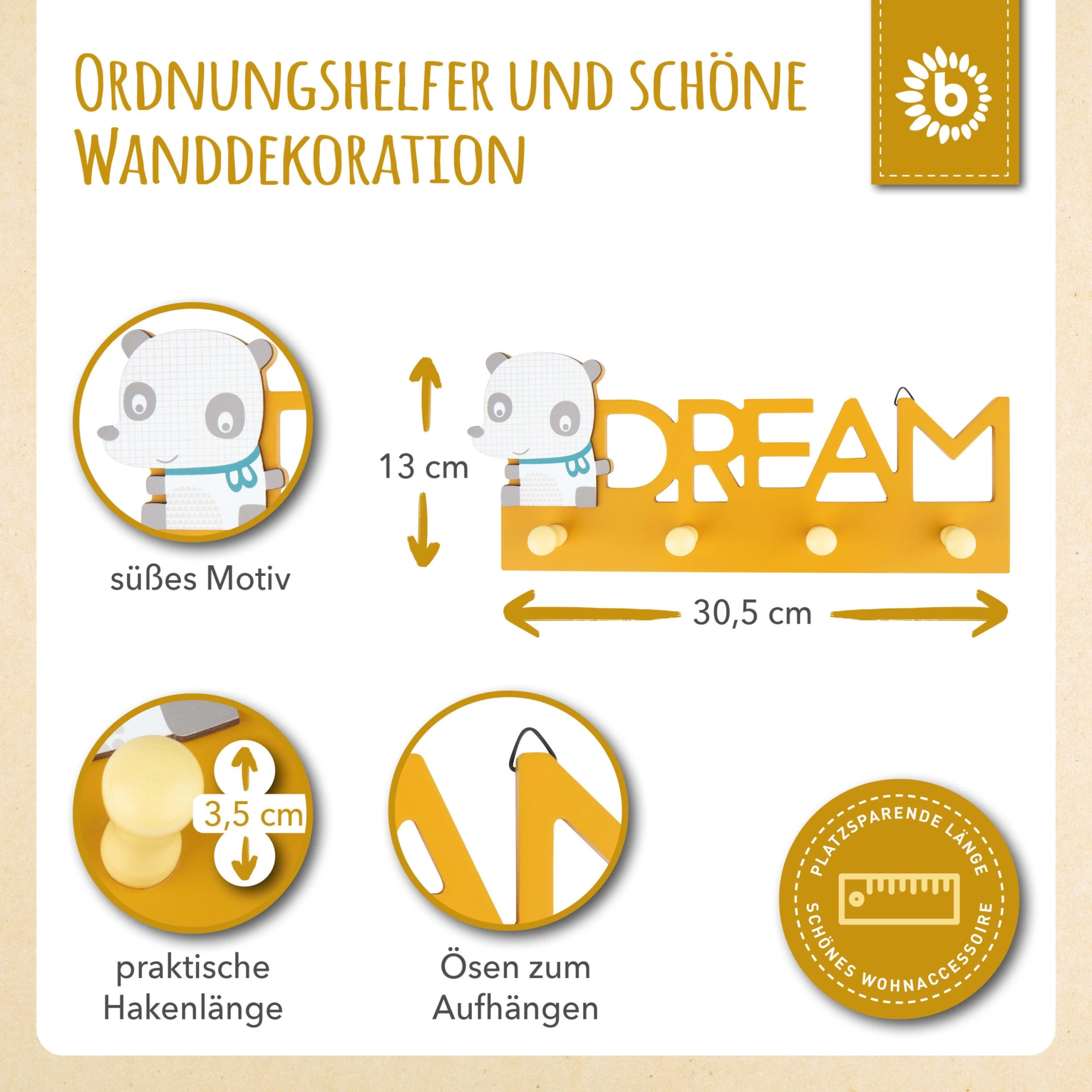 Garderobe Kinder Dream In Gelb – Bild 3