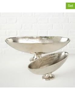 2er-Set: Dekoschalen "Kinky" In Silber