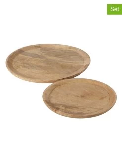 2er-Set: Dekoteller "Maino" In Natur