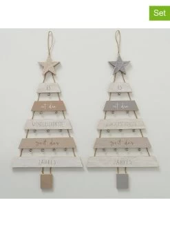 2er-Set: Schilder "Tanno" In Beige/ Grau - (H)60 Cm