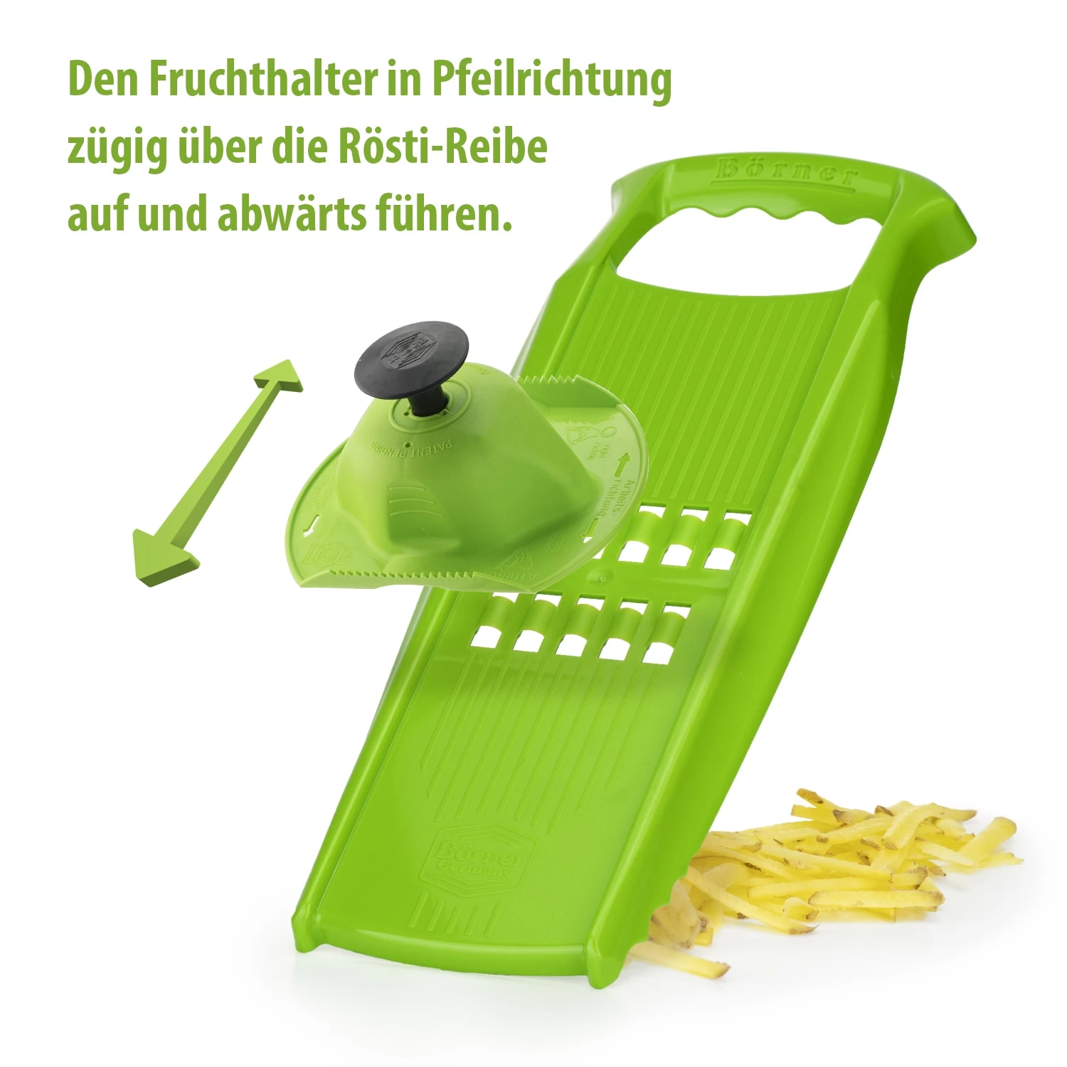 Gemüsehobel Rösti PowerLine Mit Fruchthalter In Grün – Bild 5