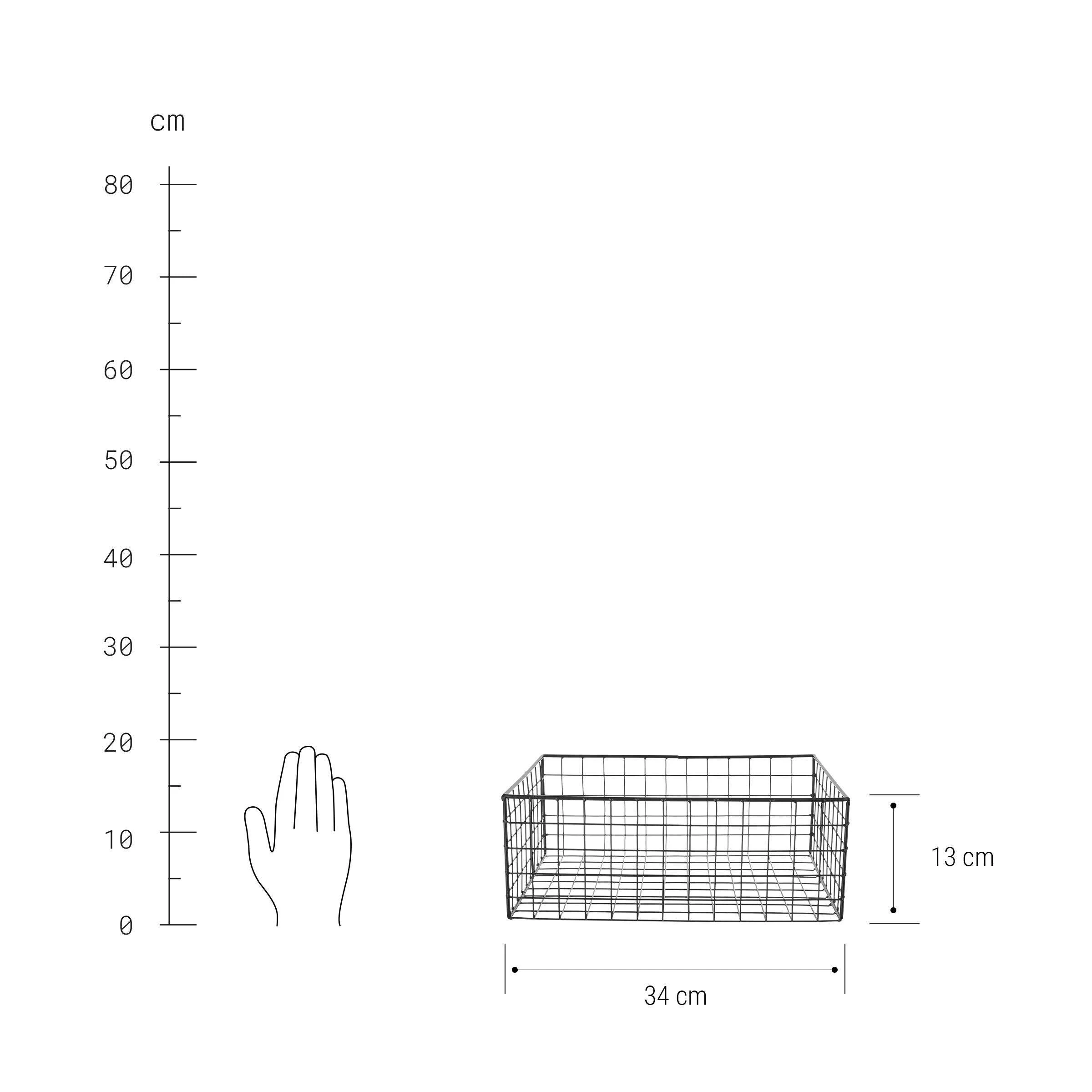 Aufbewahrungskorb Rechteckig L 34 X B 24cm DEPOSIT In Schwarz – Bild 3