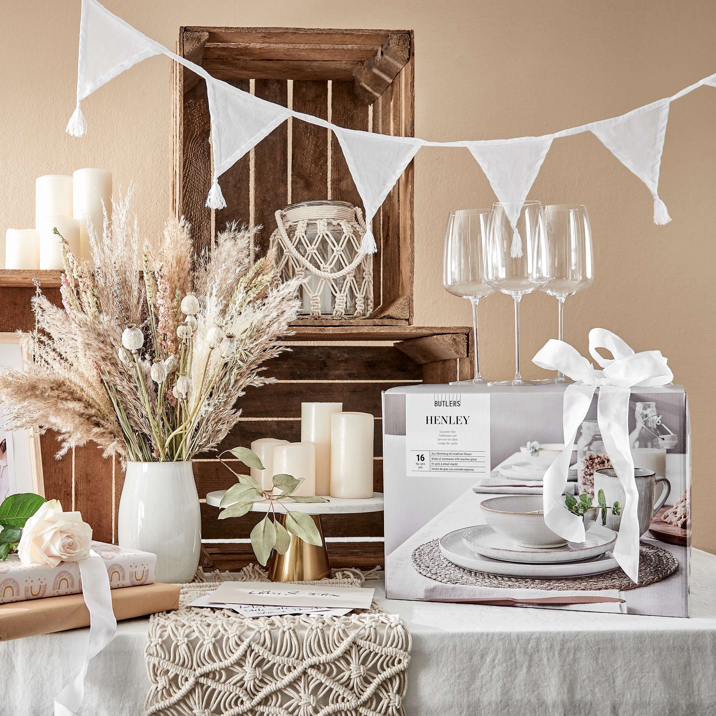 Vase Höhe 17cm HENLEY In Grau – Bild 5