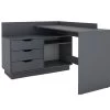 Eckschreibtisch BELFAST In Anthrazit - (B) 129, (H) 83,5, (T) 105 Cm