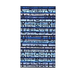 CARLO COLUCCI Jacquard Strandtuch Matteo In Blau Und Hellblau