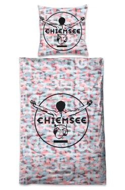 Chiemsee Bettwäscheset Rio In Koralle Und Schwarz