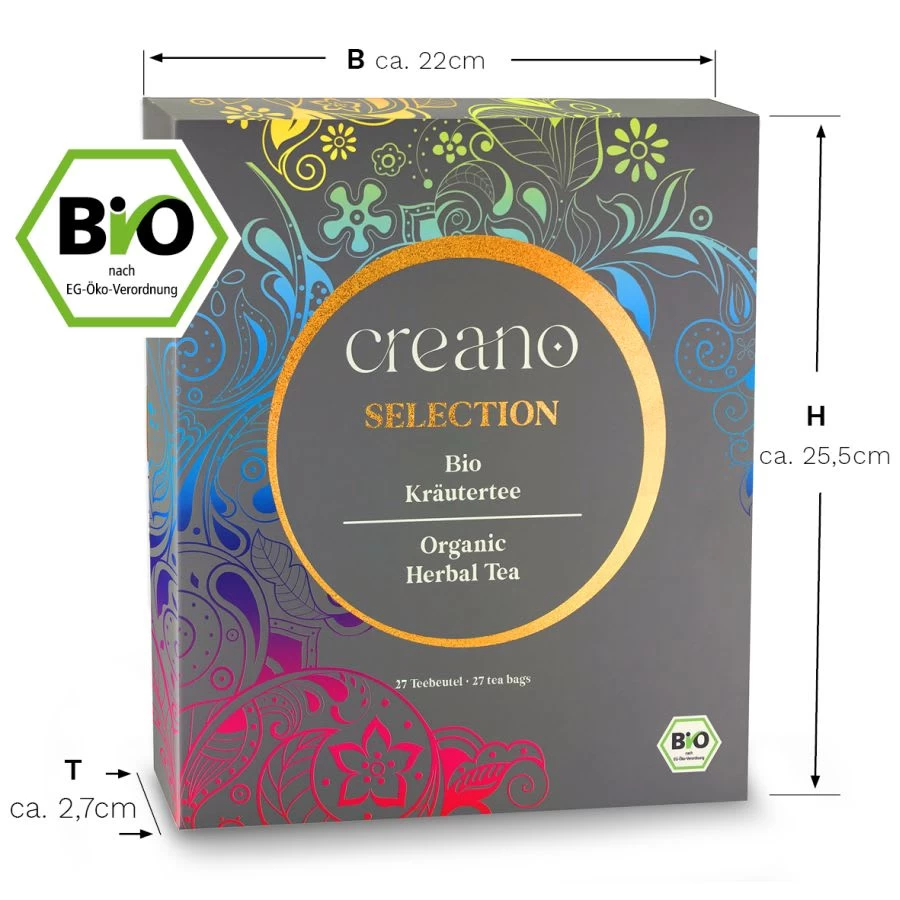 GESCHENK-BOX "Kräuter-Früchte -TEE" BIO 27 Teebeutel In 9 Sorten – Bild 3