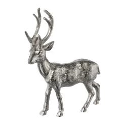 Deko-Figur Hirsch Aus Aluminium In Silber