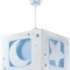 Hängelampe Mond & Sterne, Blau/weiß, A