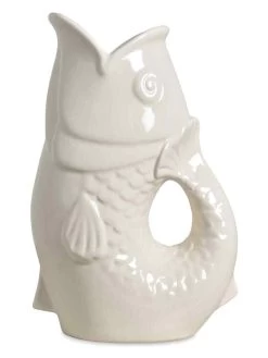 Vase "Poisson" In Weiß - (H)25 X Ø 16,5 Cm