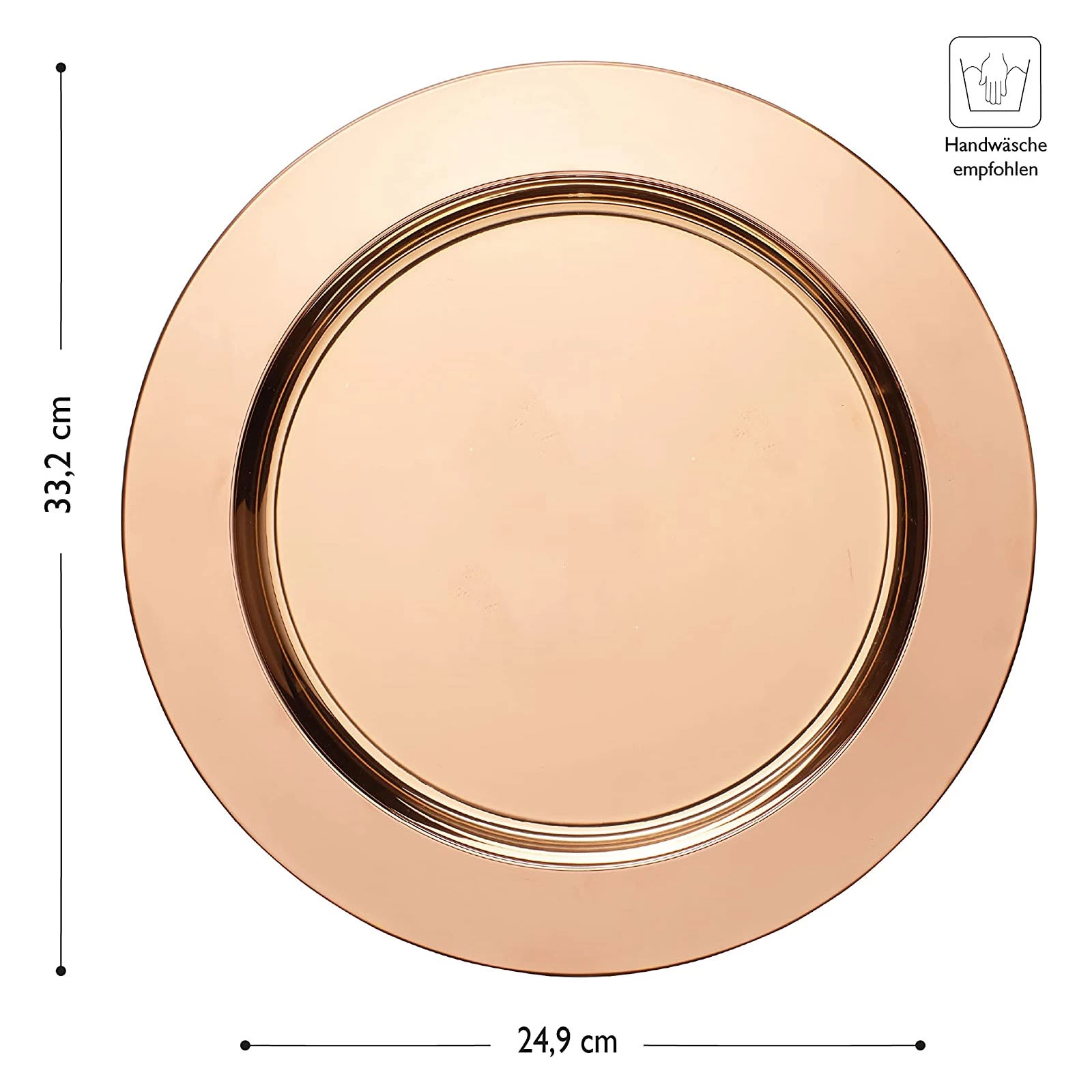 2 Er-Set Platzteller-Set Aus Hochwertigem Edelstahl In Kupfer – Bild 3