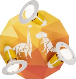 Deckenleuchte 3er Spot Rondell "Dinopoly", Orange