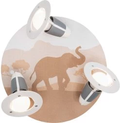 Deckenleuchte 3er Spot Rondell Scandi, Savanne