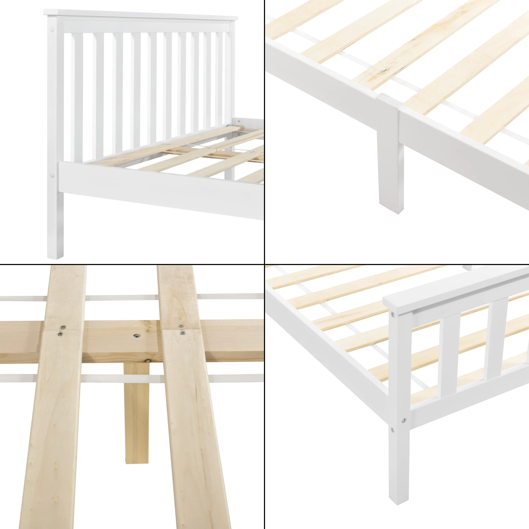 Holzbett Breda In Weiß (B)160cm – Bild 5