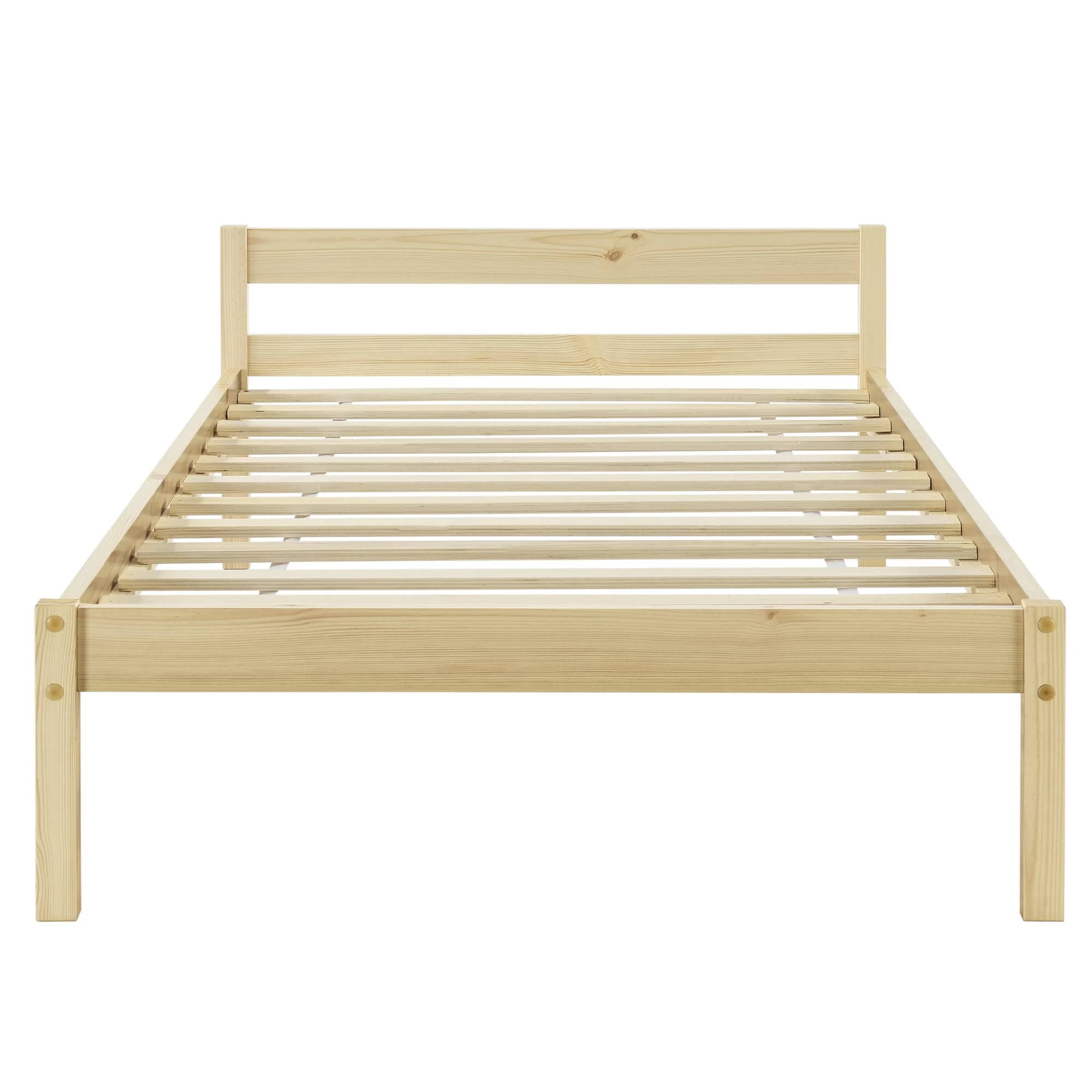 Holzbett Lynge Mit Matratze In Beige (B)90cm (H)50cm – Bild 4