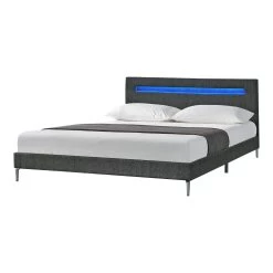 LED Bett Taastrup In Grau (B)140cm