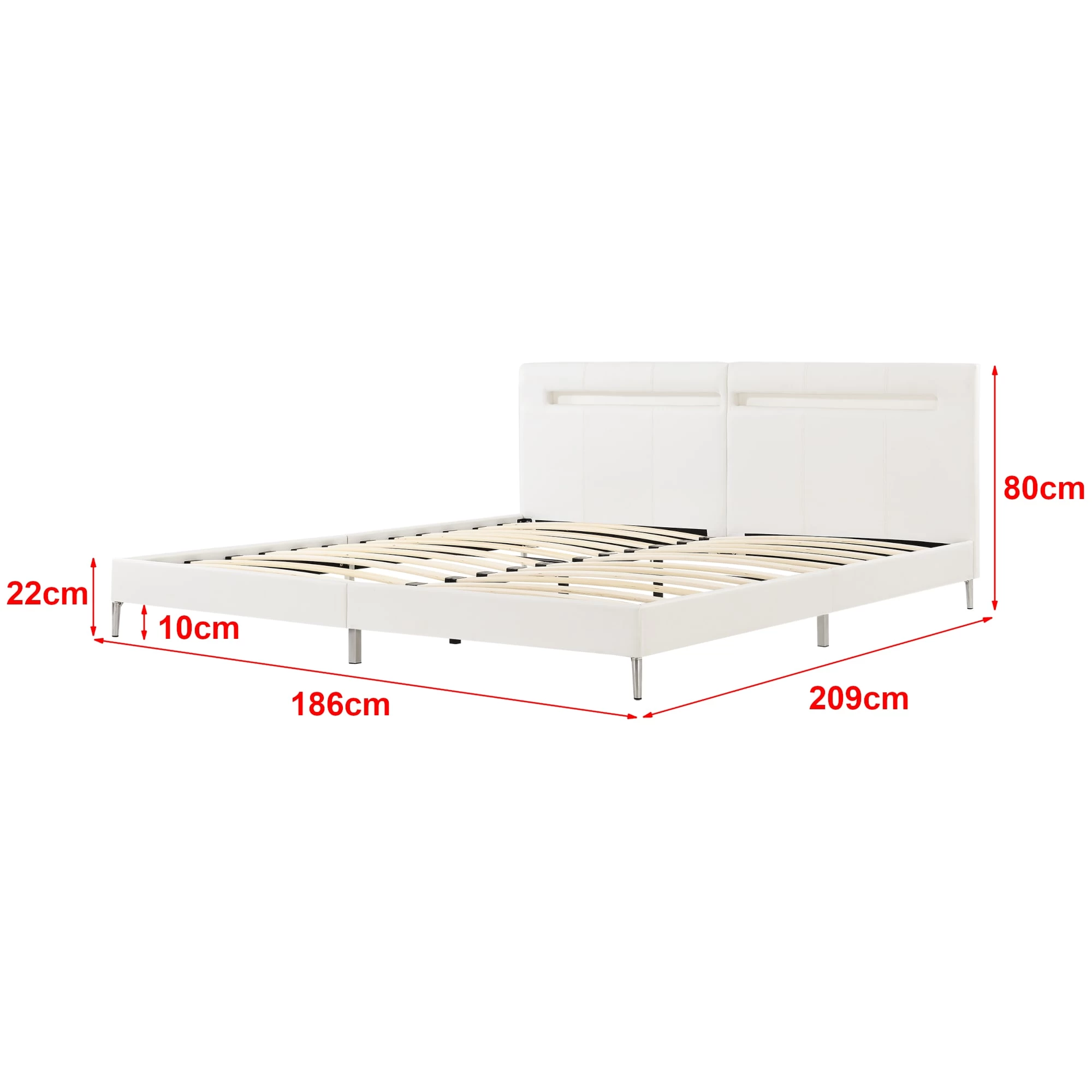 LED Bett Taastrup In Weiß (B)180cm – Bild 4