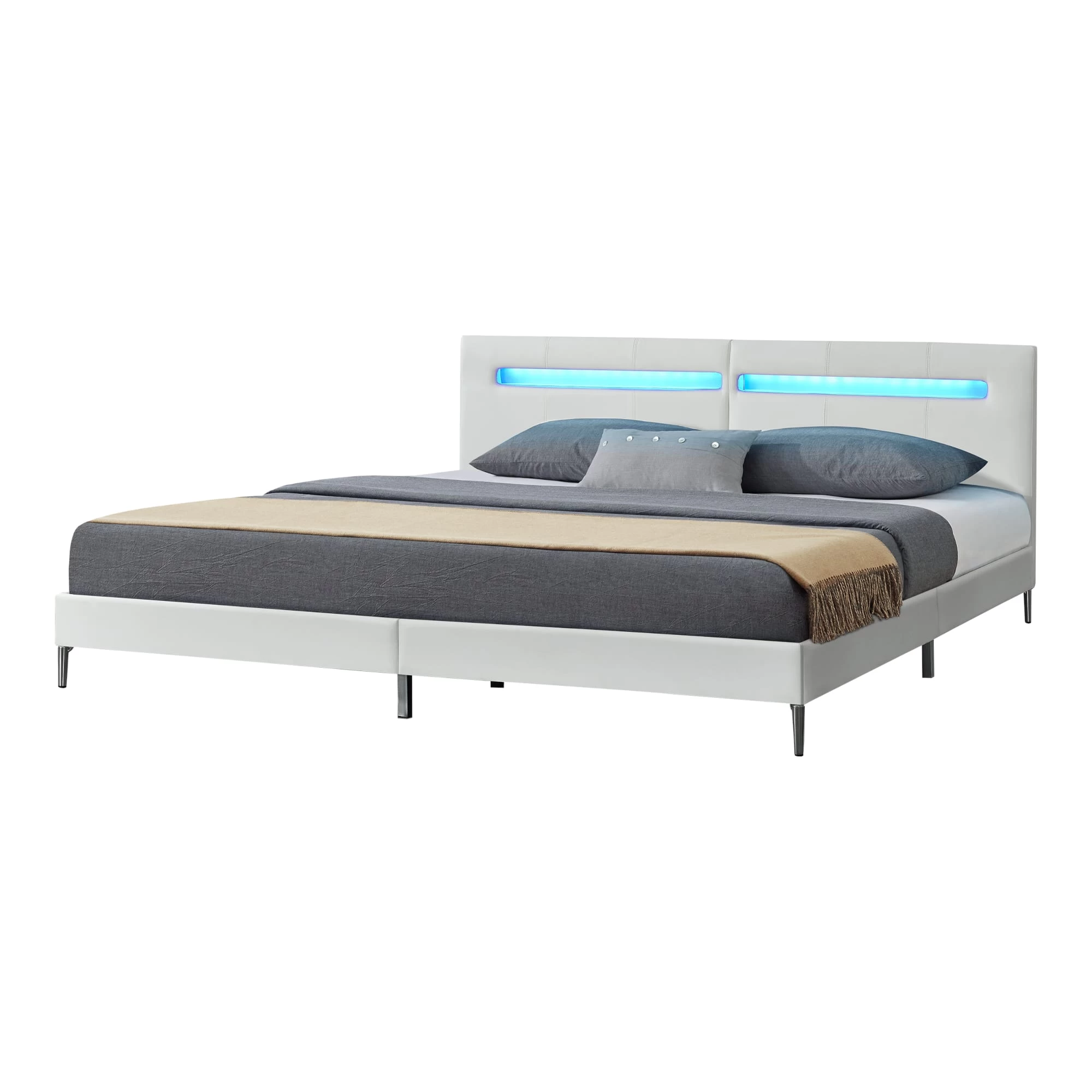 LED Bett Taastrup In Weiß (B)180cm
