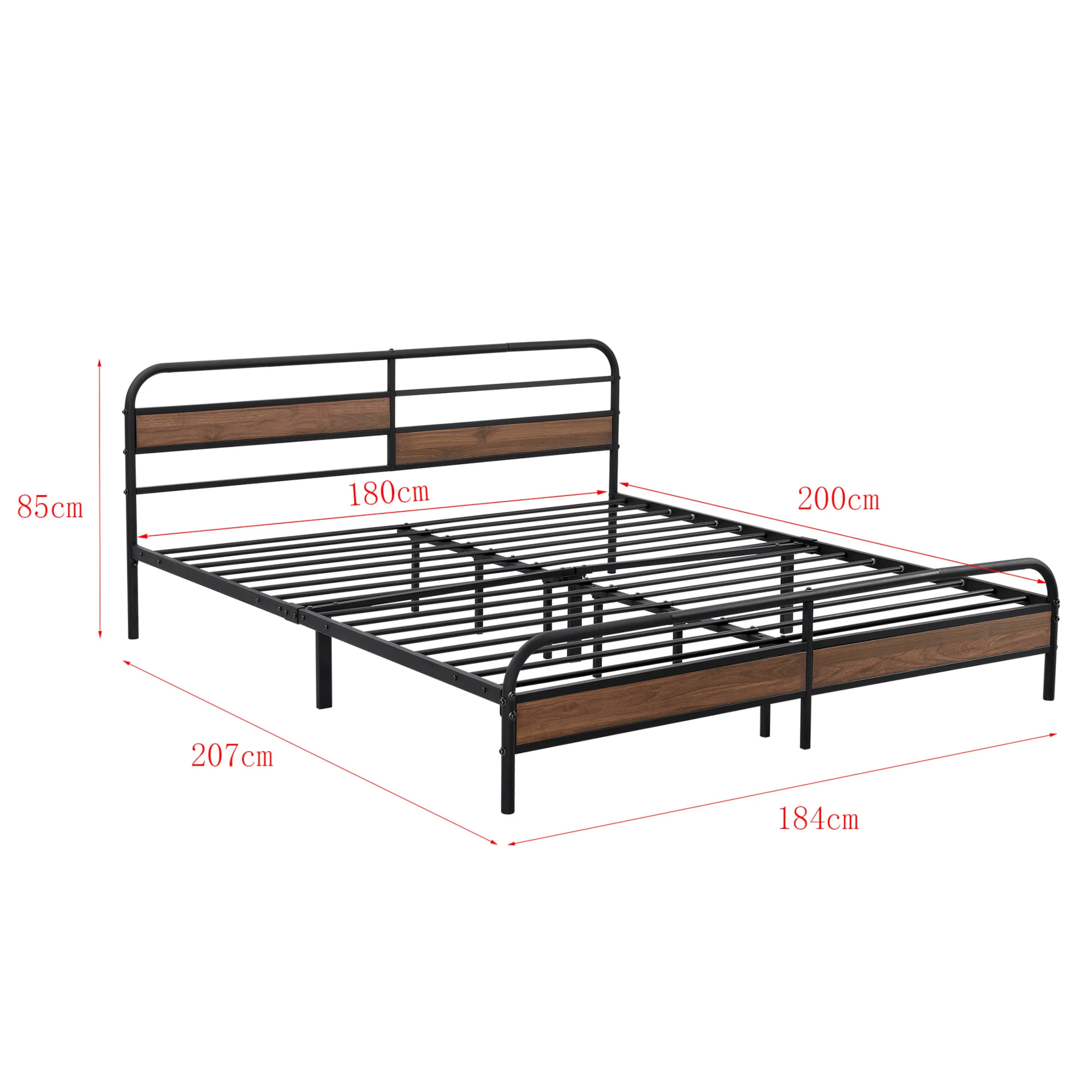 Metallbett Aarau In Braun Schwarz (B)180cm – Bild 3
