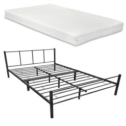 Metallbett Laos Mit Matratze In Schwarz (B)160cm