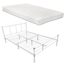 Metallbett Laos Mit Matratze In Weiß (B)120cm