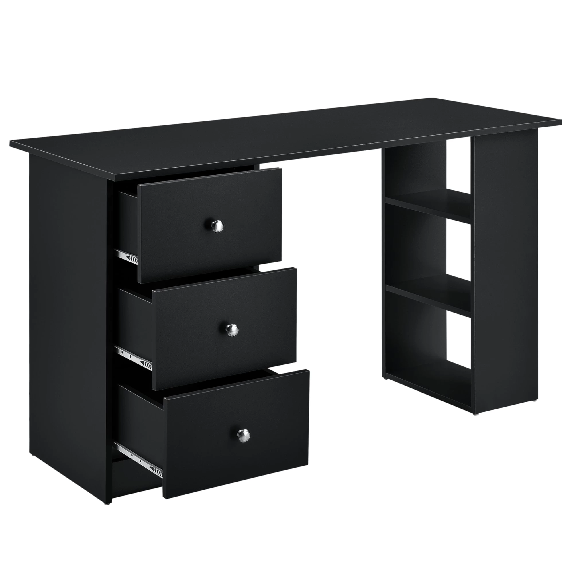 Schreibtisch Lemberg In Schwarz (H)72cm (B)120cm (T)49cm – Bild 3