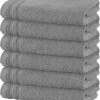 Badetuch 2-streifig 6er-Pack Heidelberg In Hellgrau