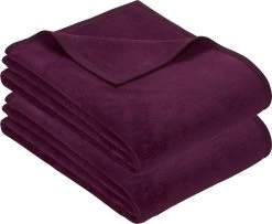 Wohndecke 2er-Pack In Pflaume