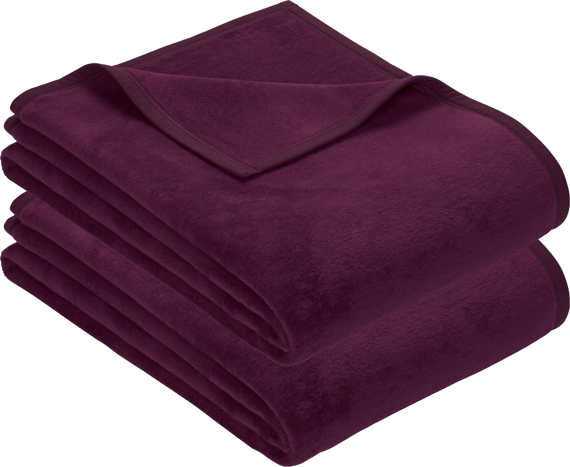 Wohndecke 2er-Pack In Pflaume