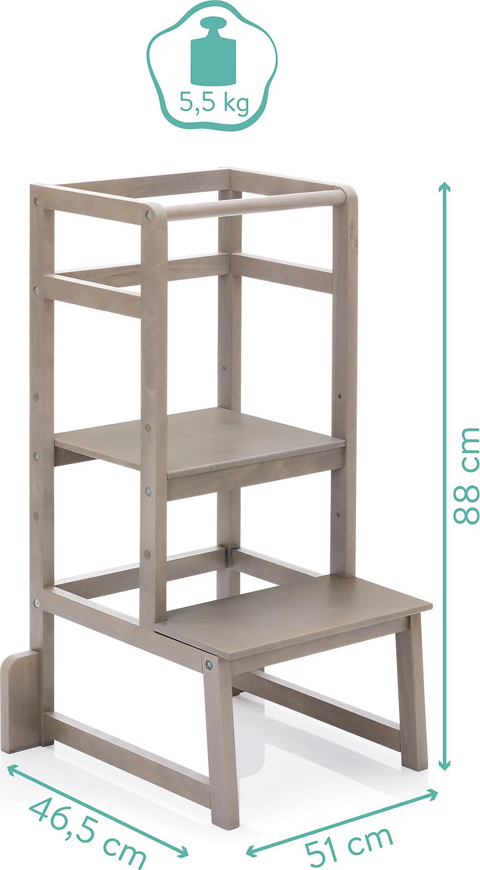 Fillikid Lernturm Vista Grau – Bild 7