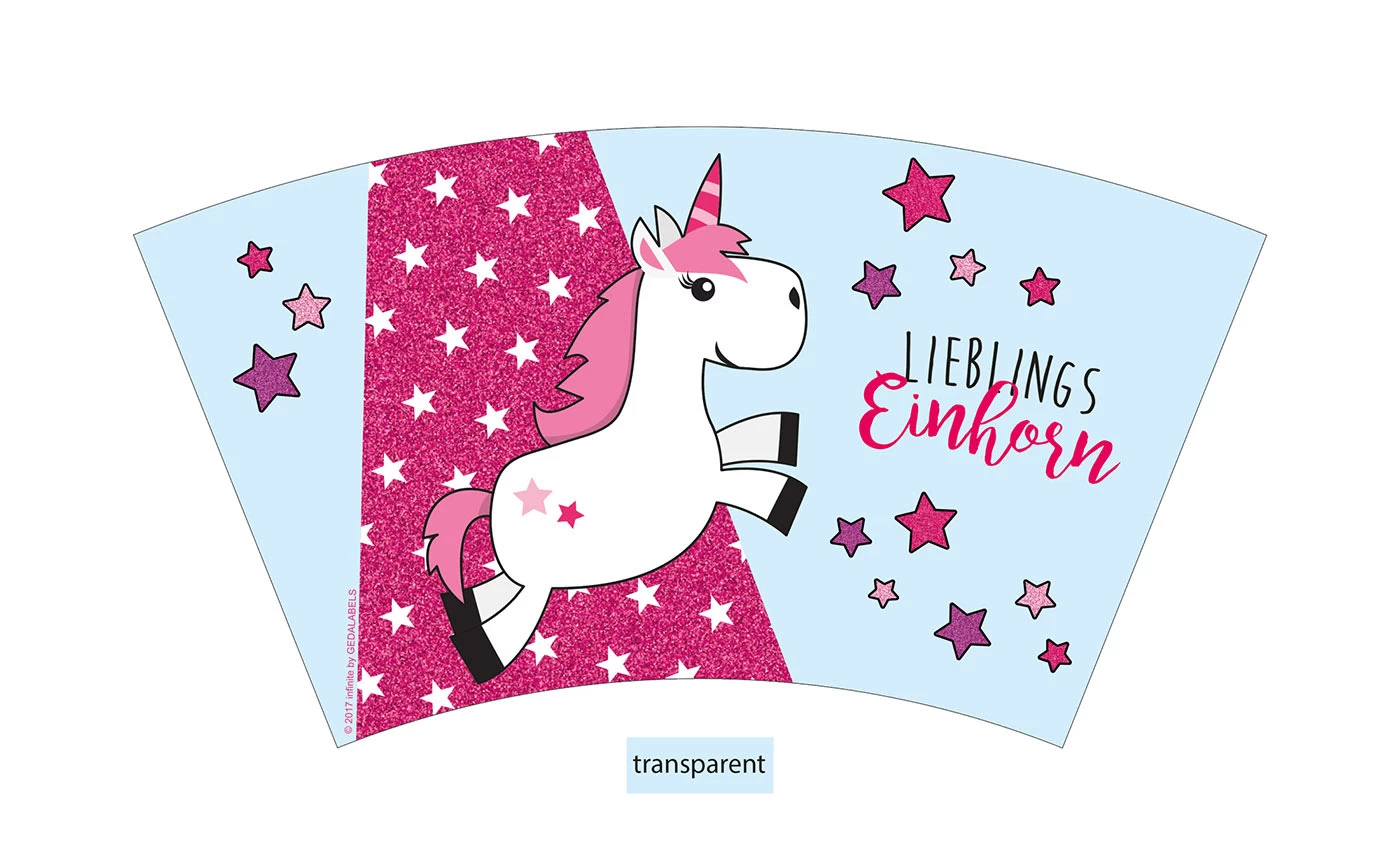 Trinkglas Einhorn Lieblingseinhorn In Pink - 300 Ml – Bild 2