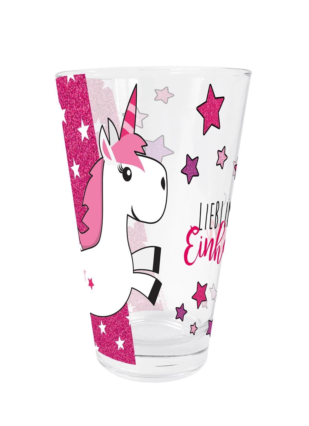 Trinkglas Einhorn Lieblingseinhorn In Pink - 300 Ml
