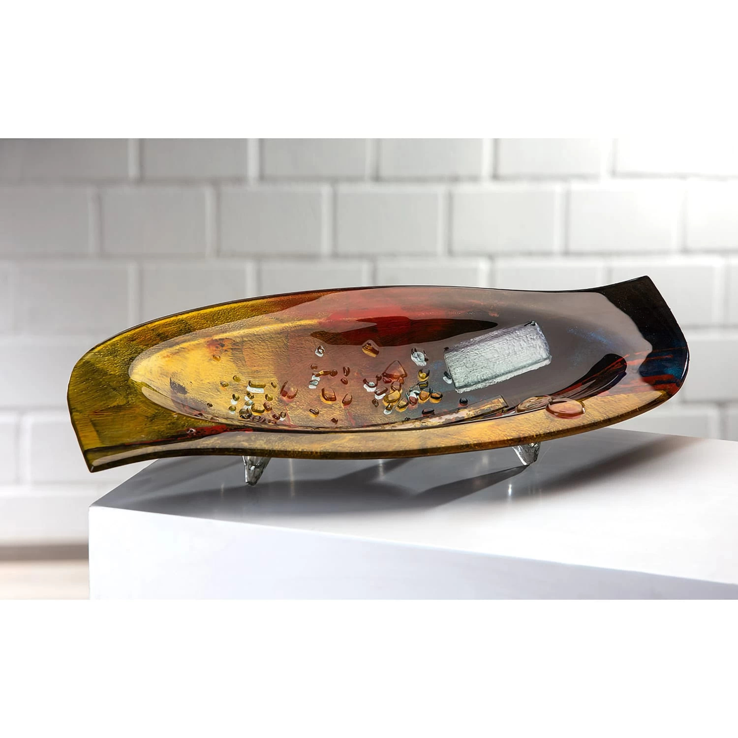 Schale "Pearls" In Gold/ Rot - H. 7 Cm - B. 55 Cm – Bild 2