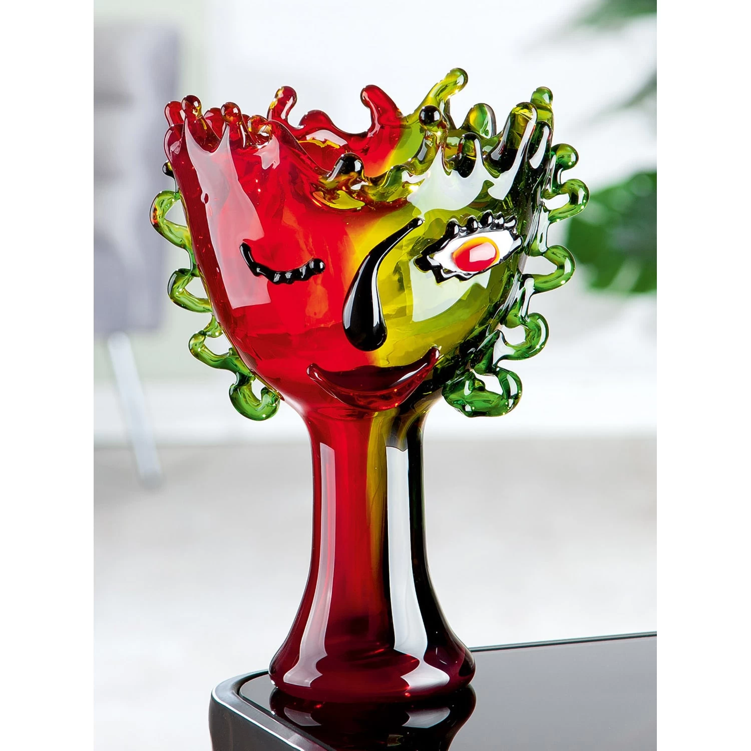 Schale "Visual" In Grün/ Rot - H. 30 Cm - B. 20,5 Cm – Bild 2