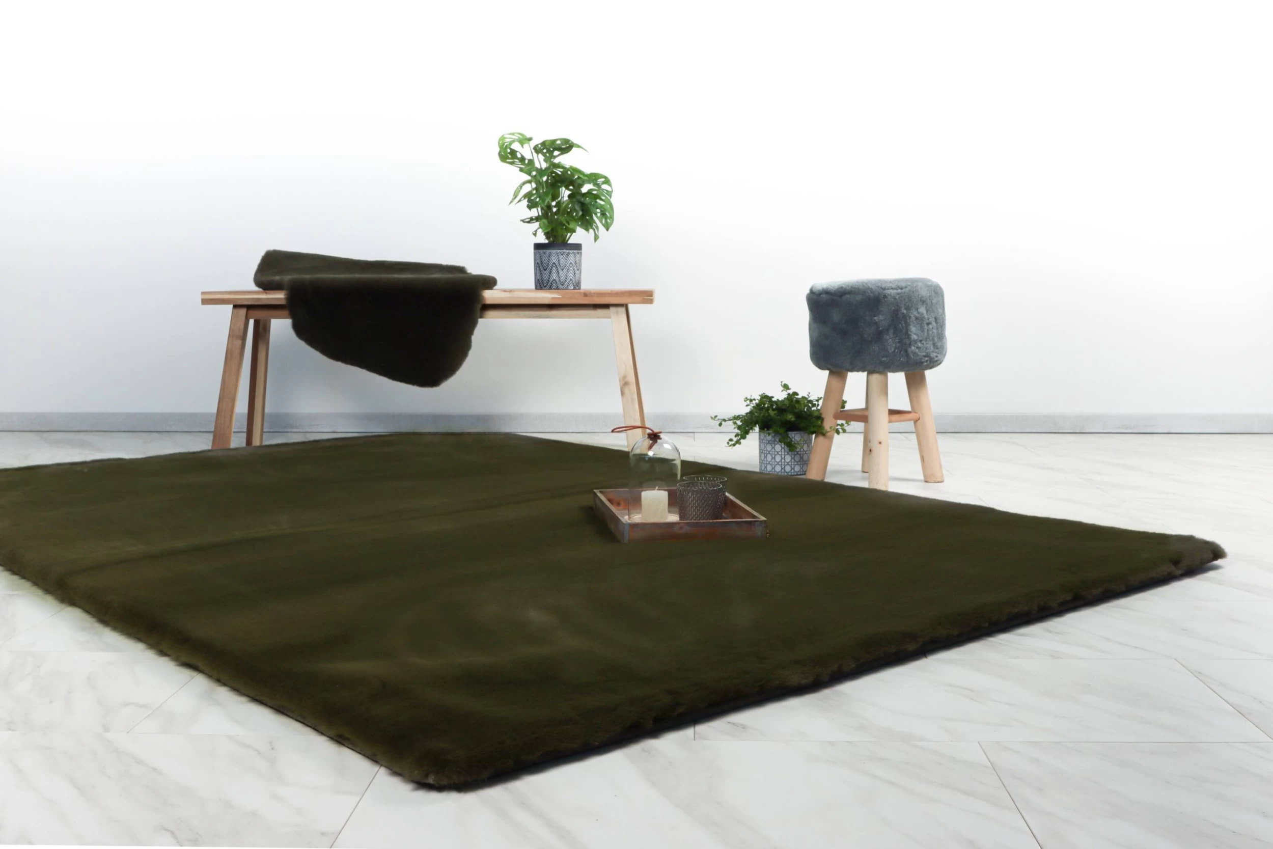 Hochflor-Teppich HEAVEN In Dunkelgrün – Bild 5