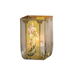 Windlicht " Alphonse Mucha - Frühling 1900 " In Mehrfarbig