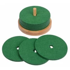 Glasuntersetzer Polyester Mit Halter In Grün