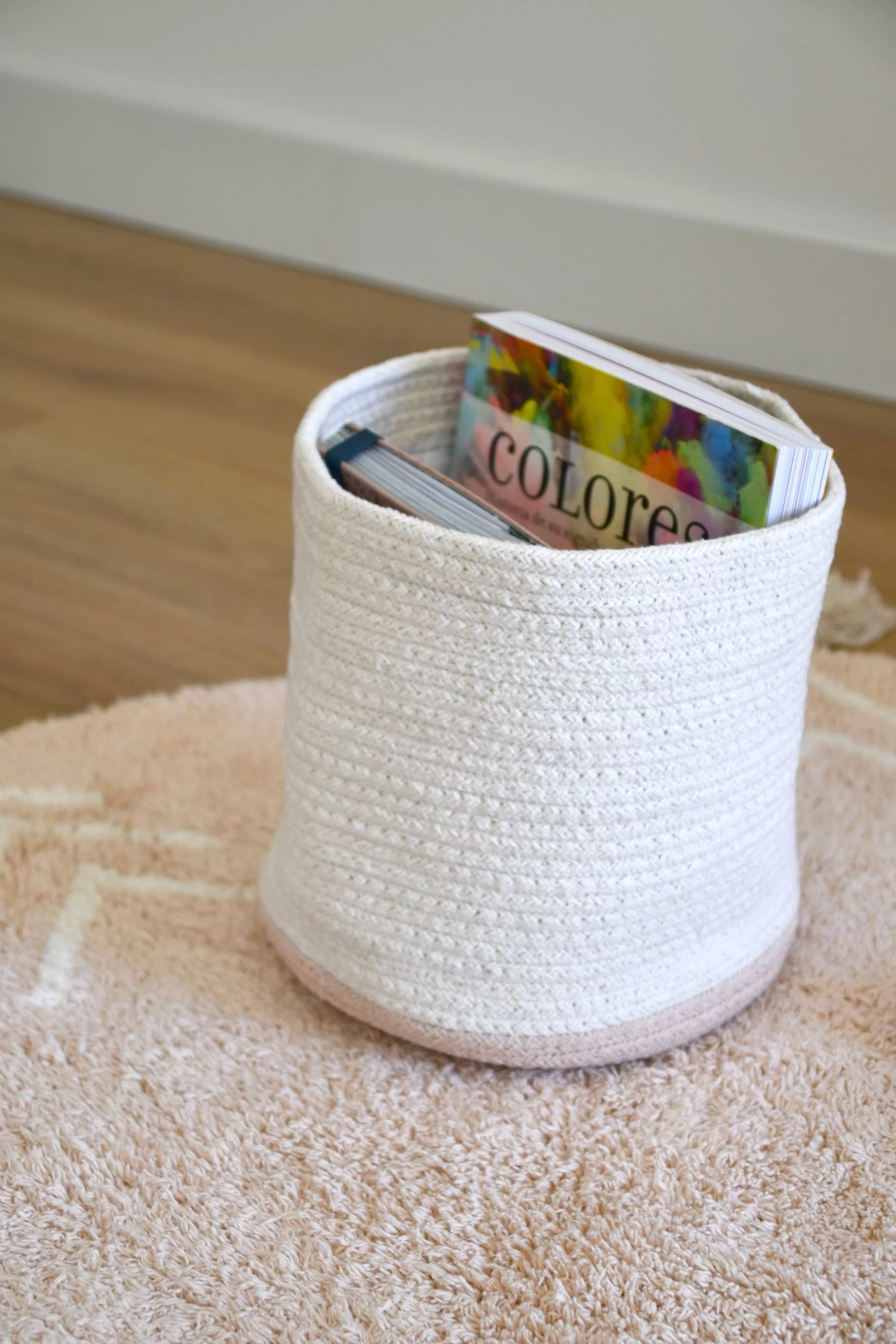 Korb "Bicolor" In Hellblau/Elfenbein - 20x20x20cm – Bild 6