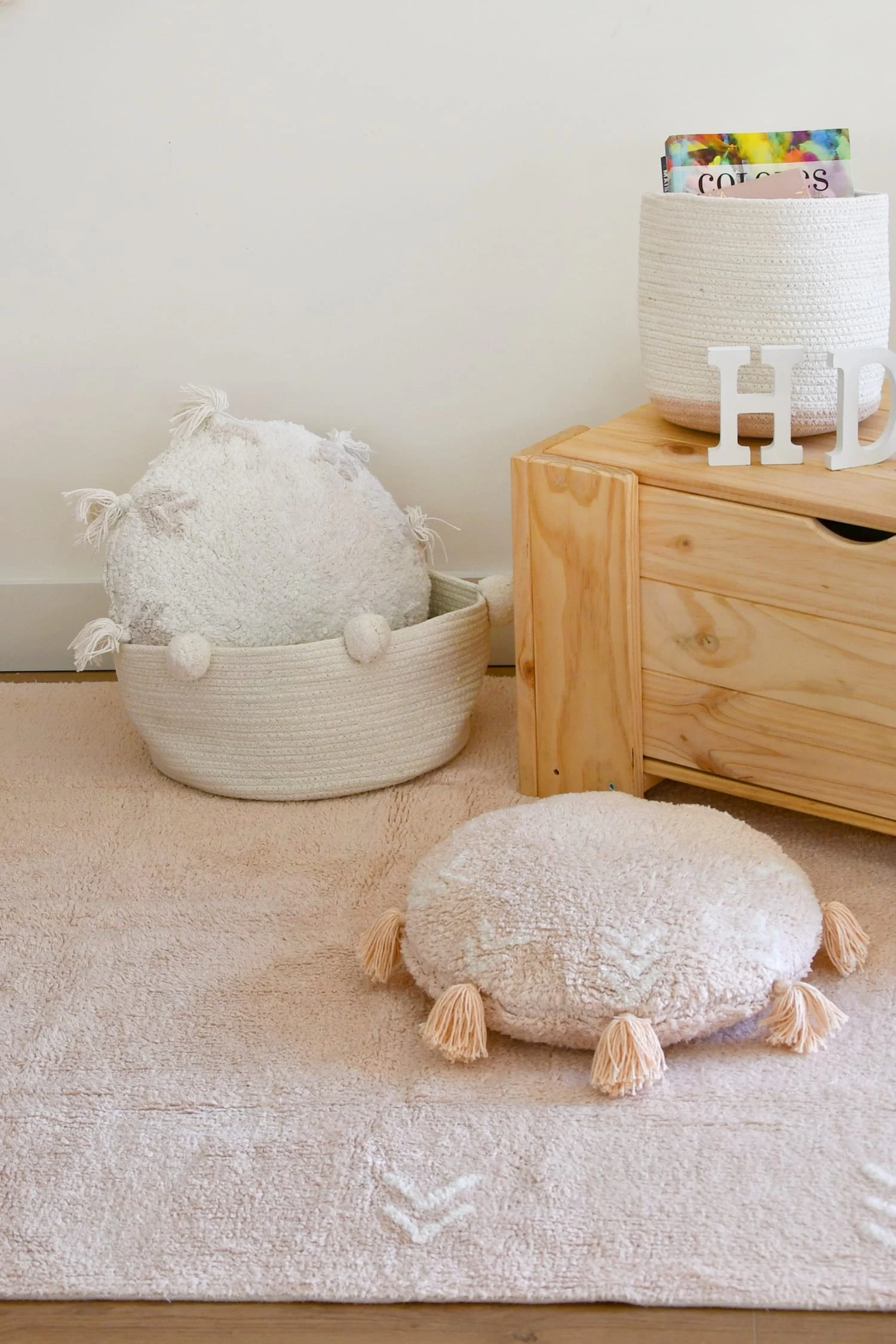 Korb "Bicolor" In Hellblau/Elfenbein - 20x20x20cm – Bild 9