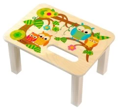 Fußbank "Eulen" In Bunt