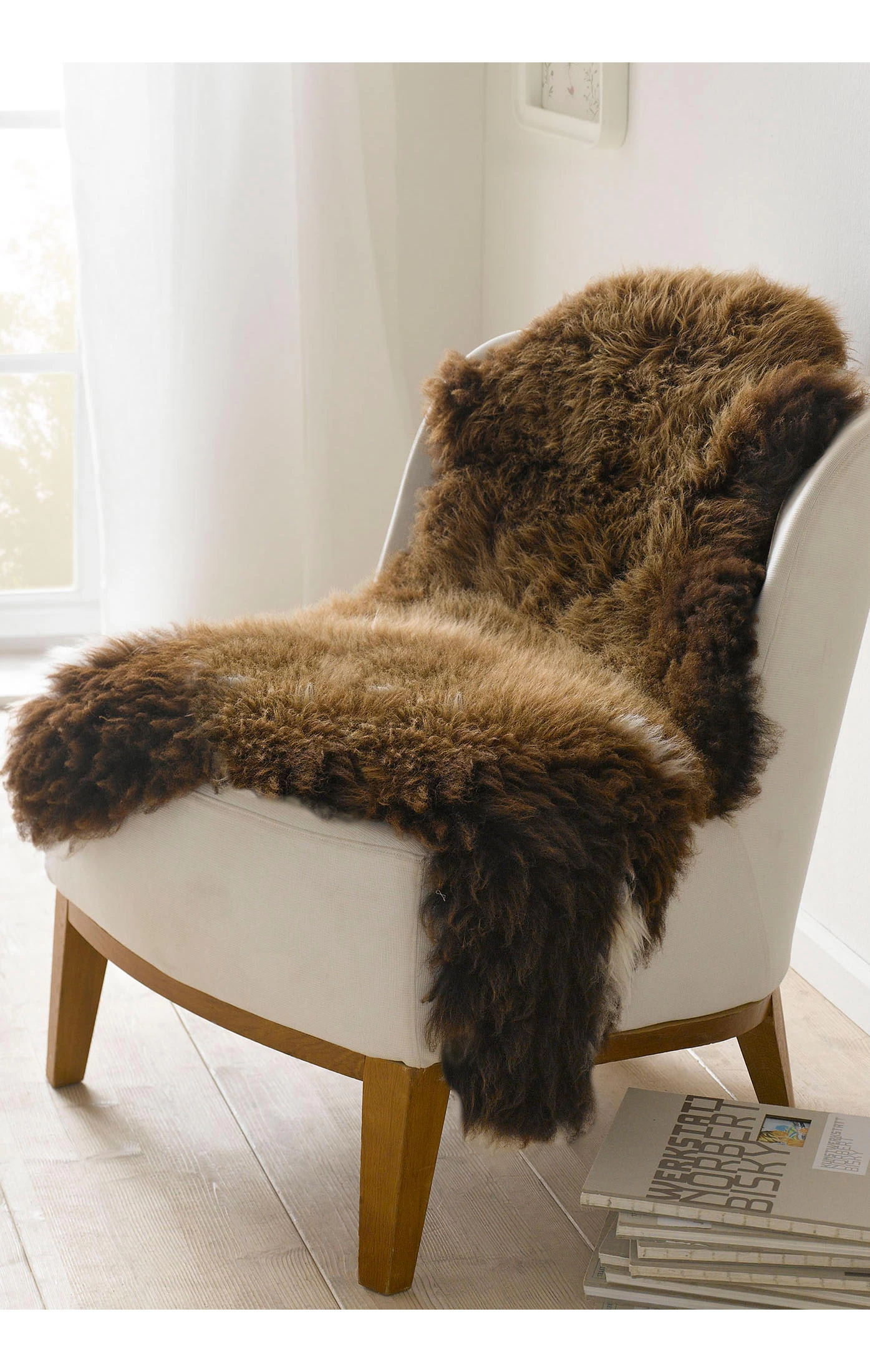 Hessnatur Lammfell Samsoe In Braun – Bild 2