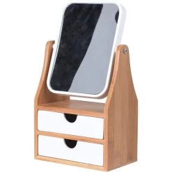 Kosmetikspiegel Mit Schubladen In Braun