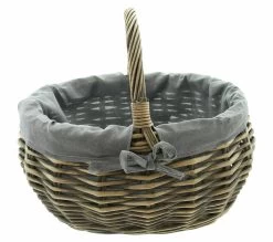 Einkaufskorb "Shabby-Charme" 450x360x240 In Grau