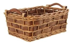 Füllkorb "Spanstreifen" 450x320x190 In Braun